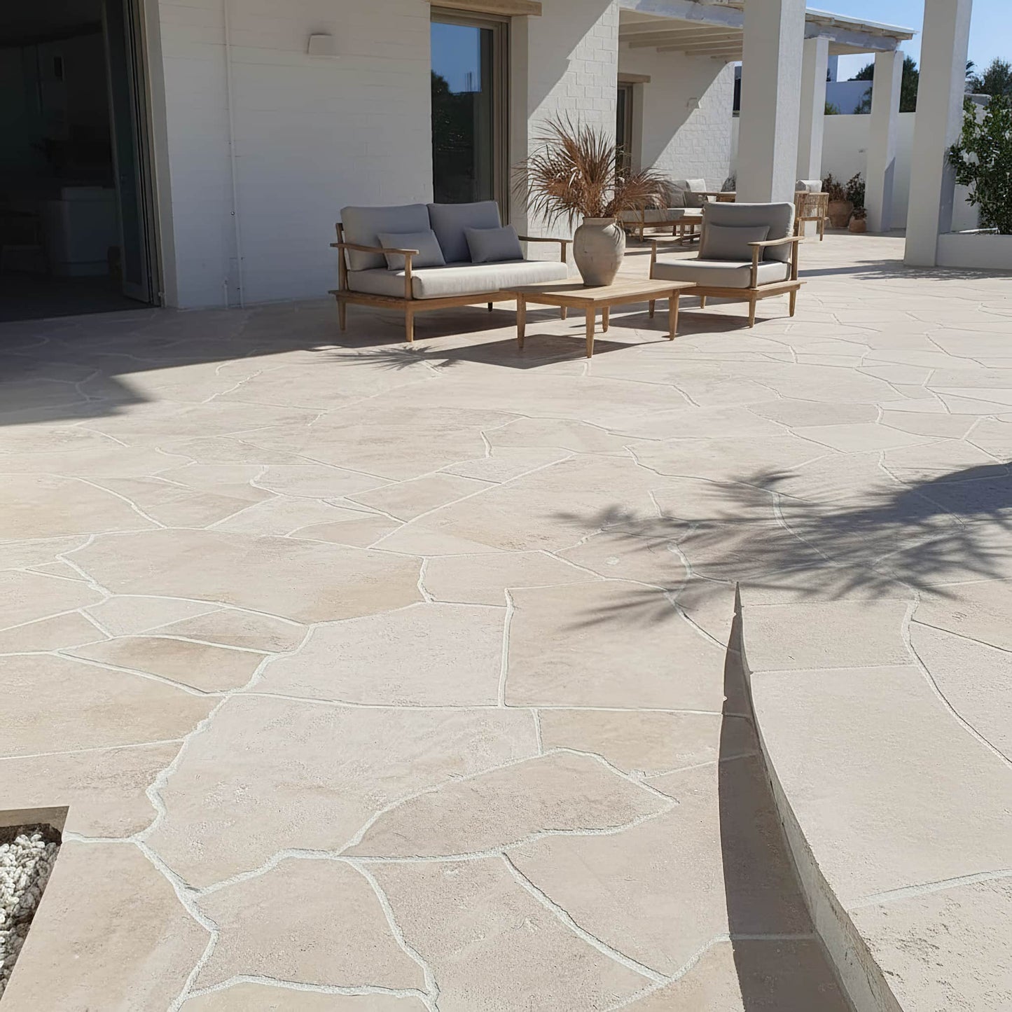 Opus Incertum en TRAVERTIN - Grand format Minéral pierre naturelle