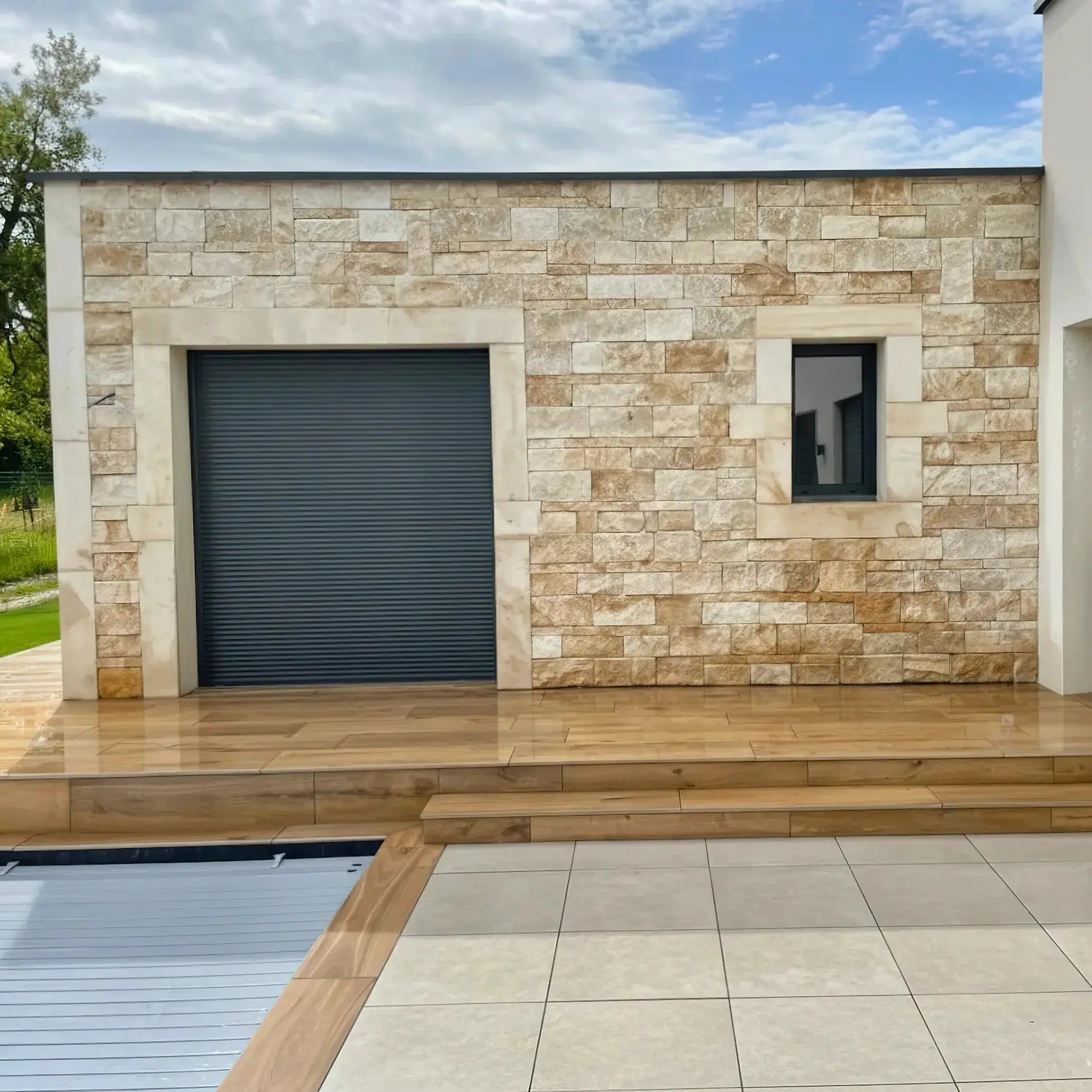 Parement en PIERRE CALCAIRE Minéral pierre naturelle