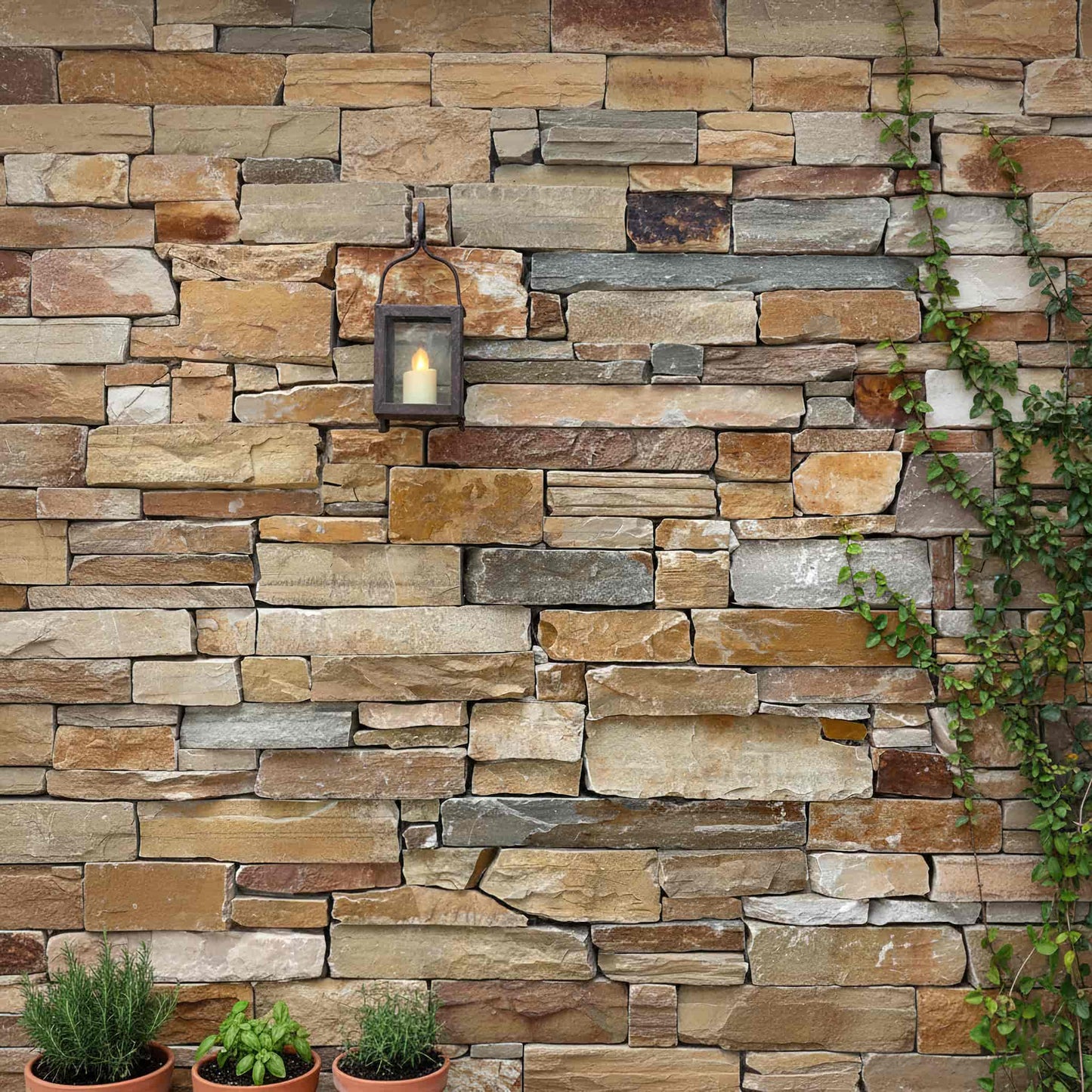 Parement QUARTZITE HONEY - Préassemblé Minéral pierre naturelle