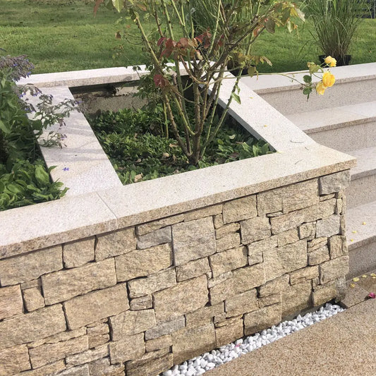 Parement GRANIT BEIGE - Préassemblé + Angles Minéral pierre naturelle