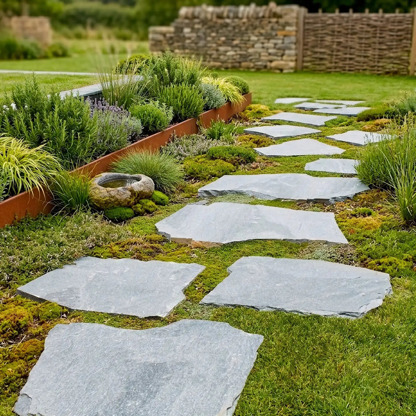Pas japonais géant en QUARTZITE ADRIATICO Minéral pierre naturelle