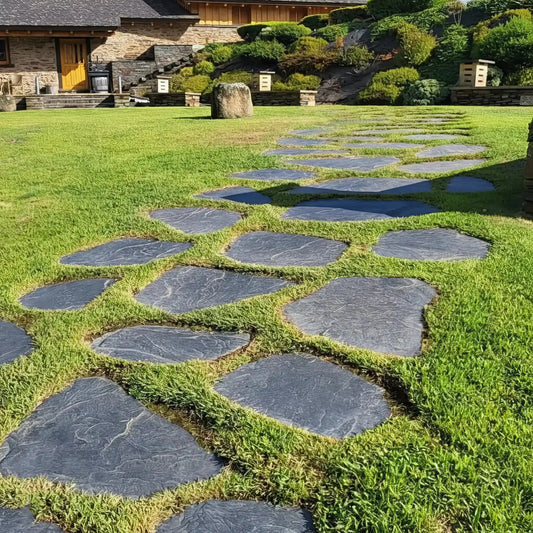 Pas japonais irrégulier en ARDOISE Minéral pierre naturelle