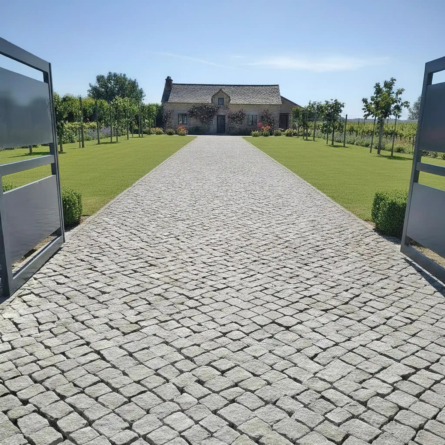 Pavé en granit SILVERSAND Minéral pierre naturelle