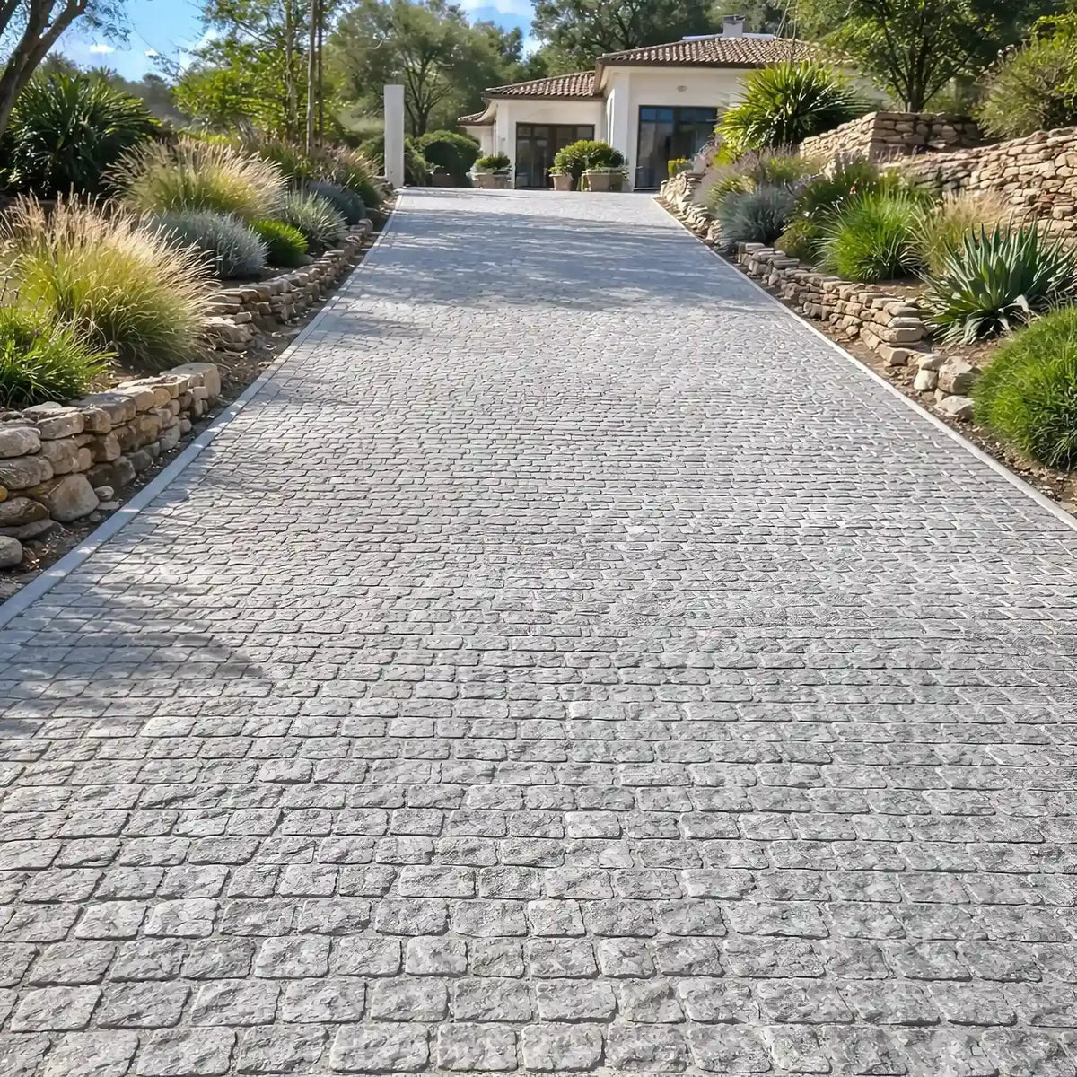 Pavé en granit SILVERSAND naturel Minéral pierre naturelle