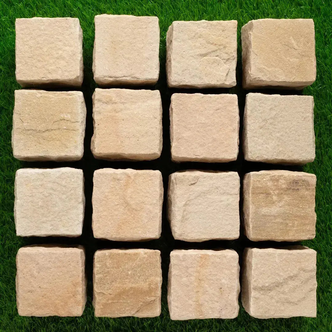 Pavé en grès KANDLA BEIGE Minéral pierre naturelle
