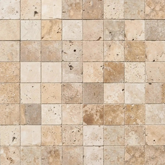 Pavé en TRAVERTIN RUSTIC MIX Minéral pierre naturelle