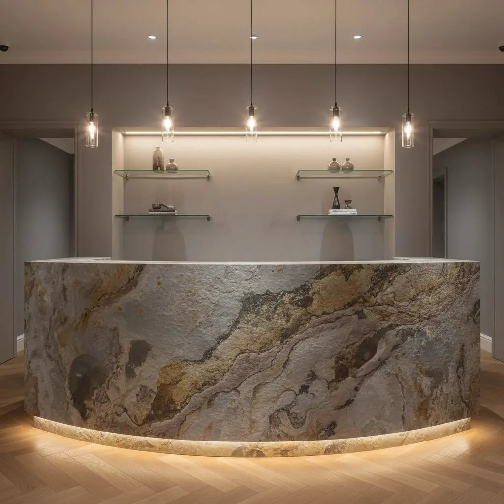 Feuille de pierre naturelle PEACOCK Minéral pierre naturelle