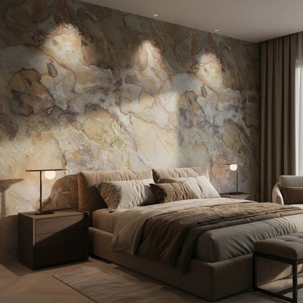 Feuille de pierre naturelle PEACOCK Minéral pierre naturelle