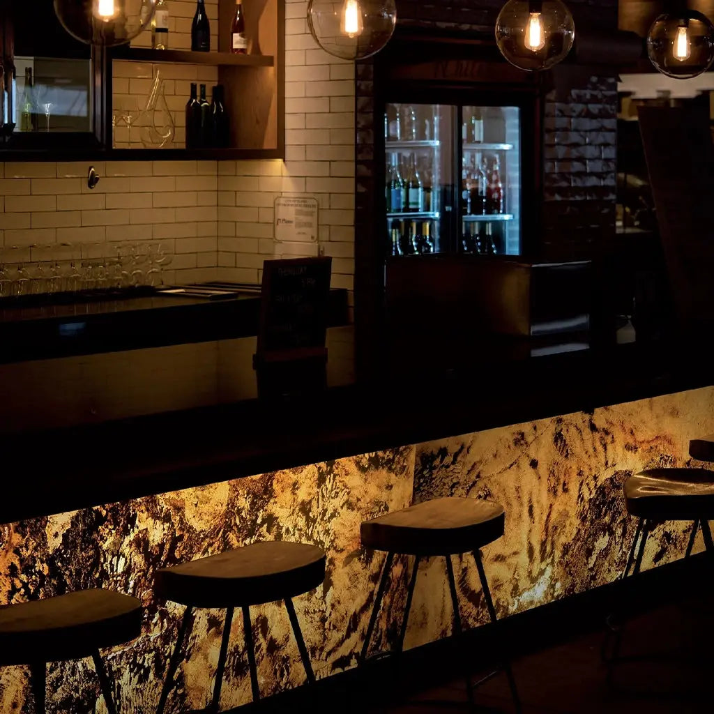 Feuille de pierre naturelle PEACOCK translucide Minéral pierre naturelle