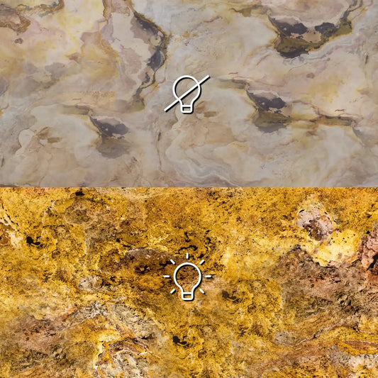 Feuille de pierre naturelle PEACOCK translucide Minéral pierre naturelle