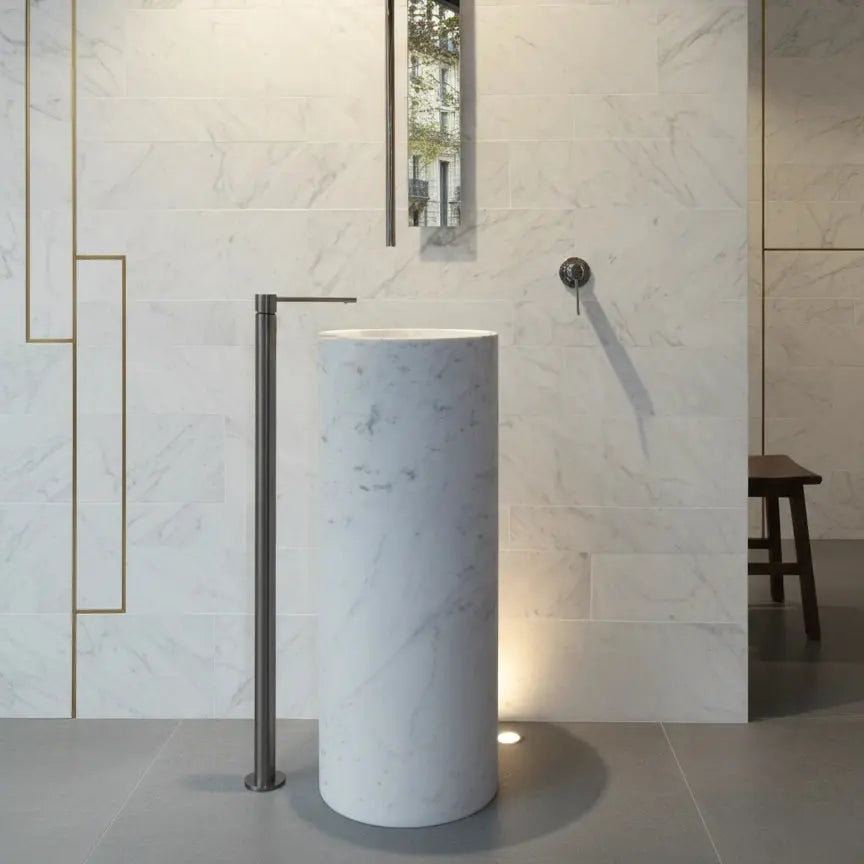 Vasque sur pied en marbre blanc CARRARE GIOIA