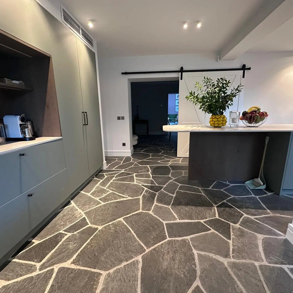 Opus incertum intérieur en PHYLLITE Minéral pierre naturelle