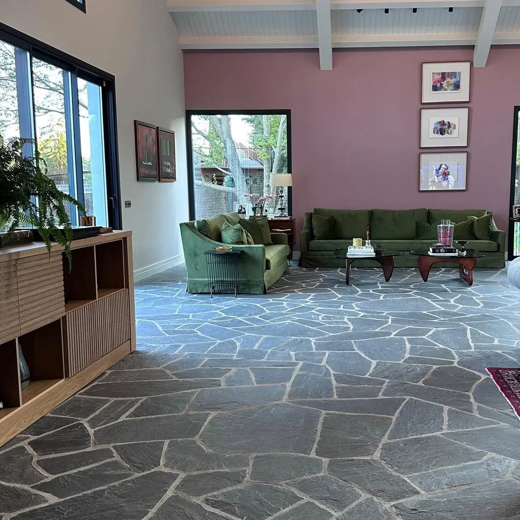 Opus incertum intérieur en PHYLLITE Minéral pierre naturelle