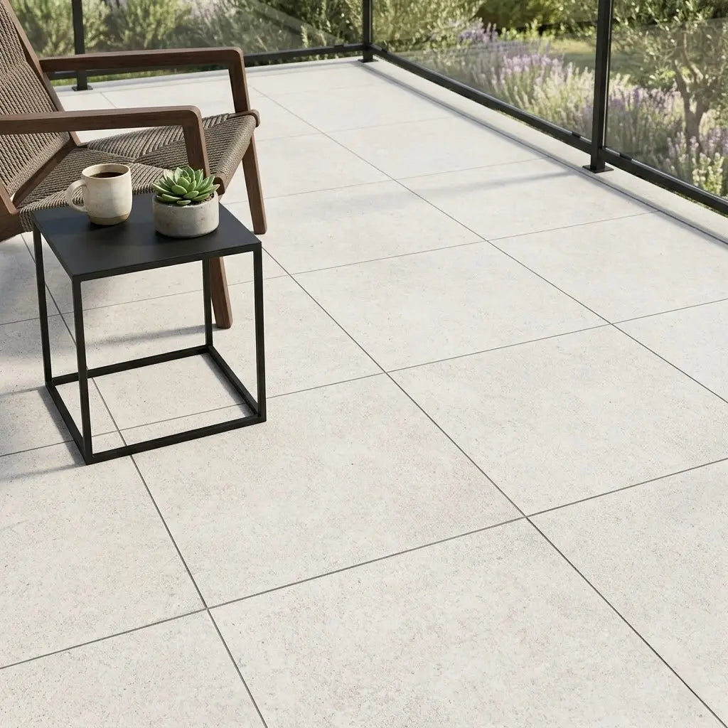 Carrelage extérieur effet pierre PRO PI 02 BONE - 60 x 60 x 2 cm Minéral pierre naturelle
