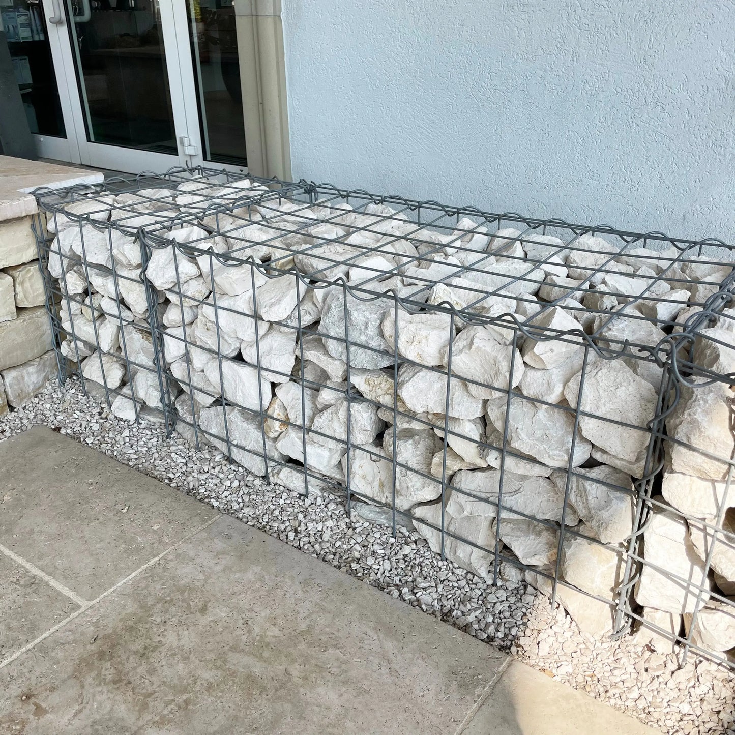 pierre calcaire beige/blanc pour gabion