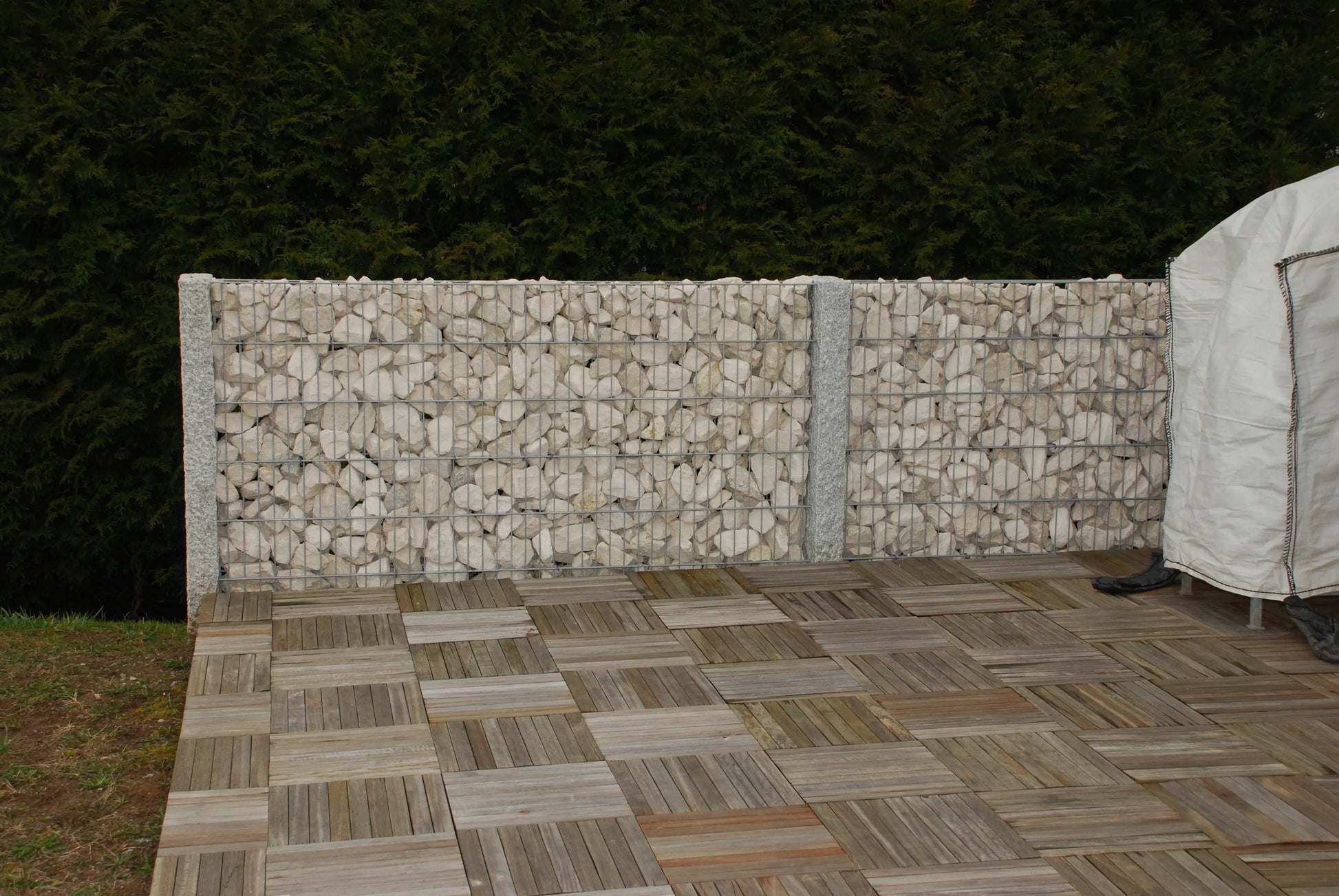 pierre calcaire beige/blanc pour gabion