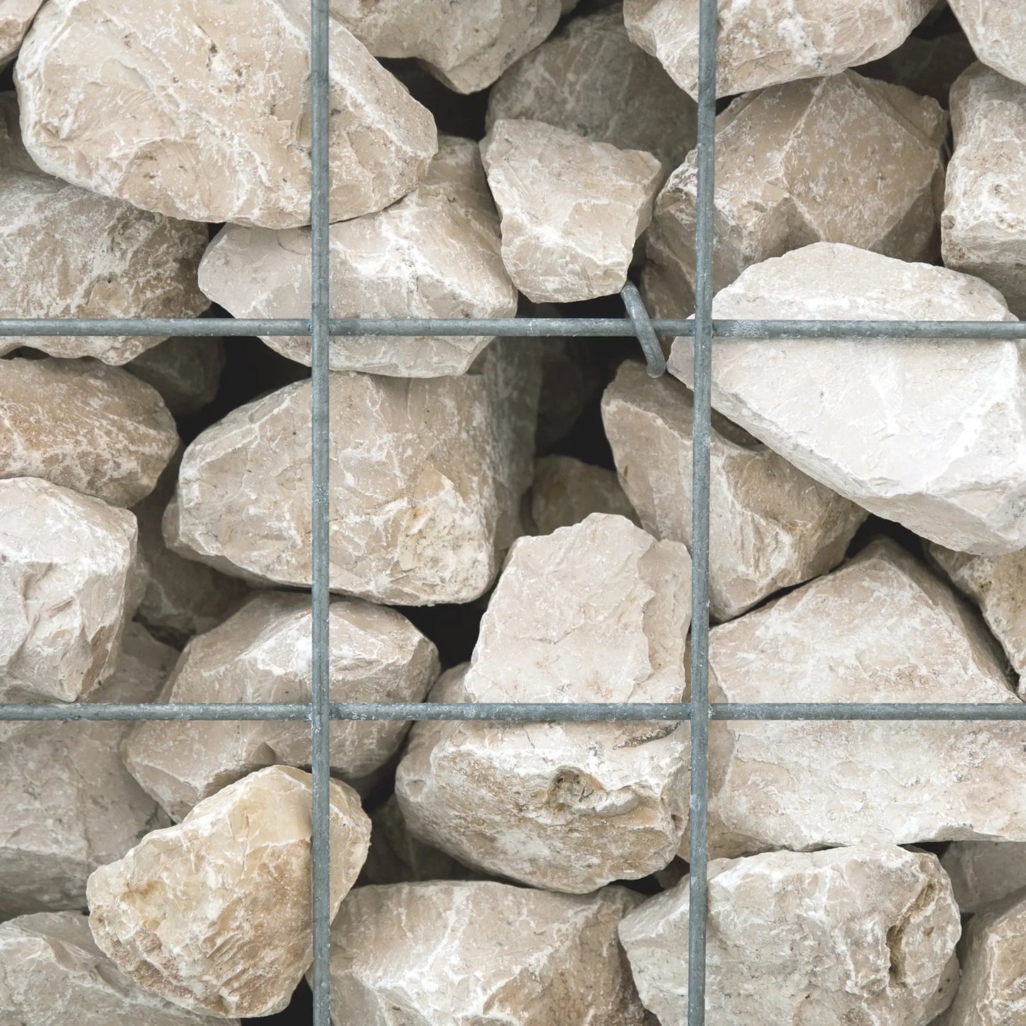 pierre calcaire beige/blanc pour gabion
