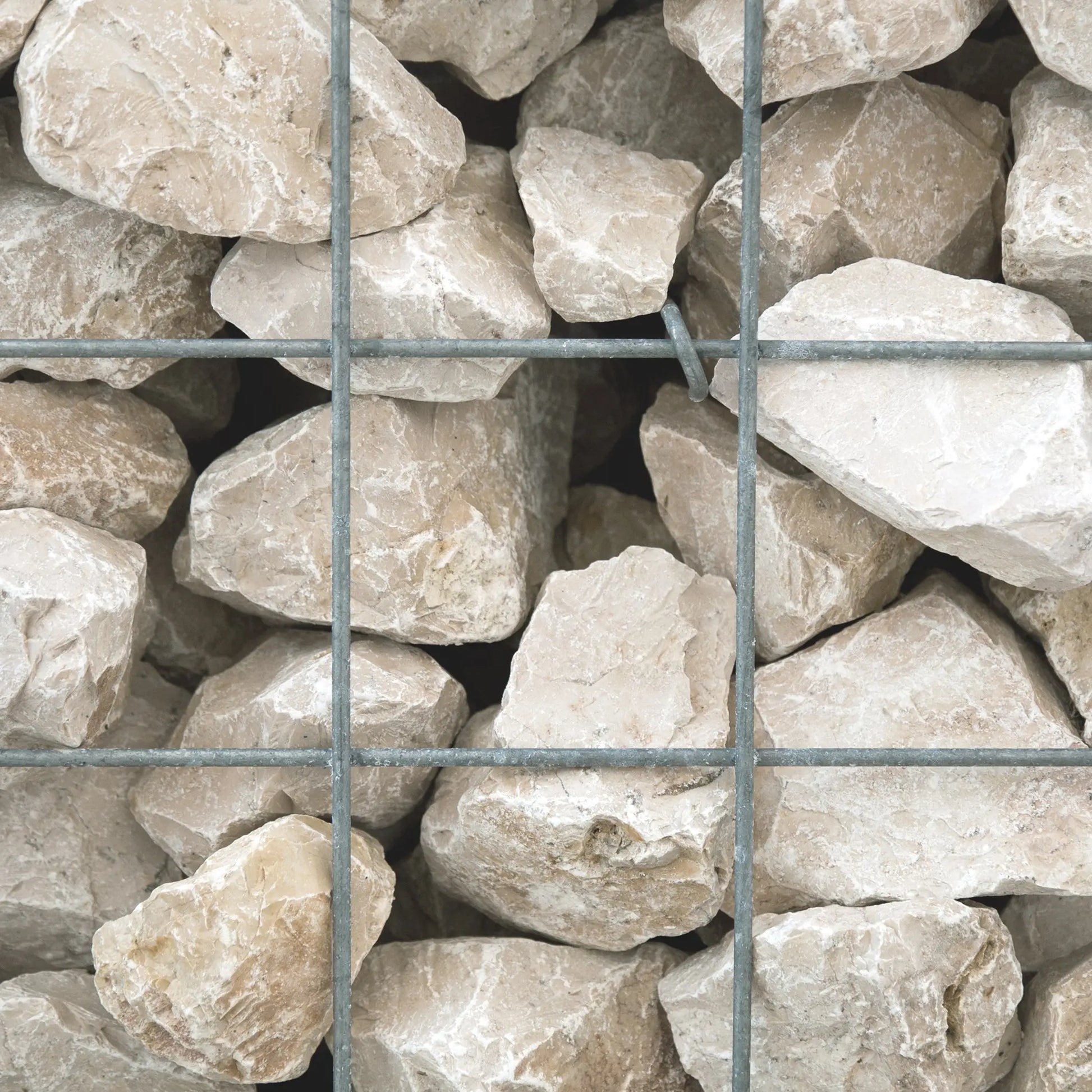 pierre calcaire beige/blanc pour gabion