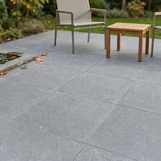 Carrelage extérieur effet PIERRE BLEUE  - 60 x 60 x 2 cm Minéral pierre naturelle