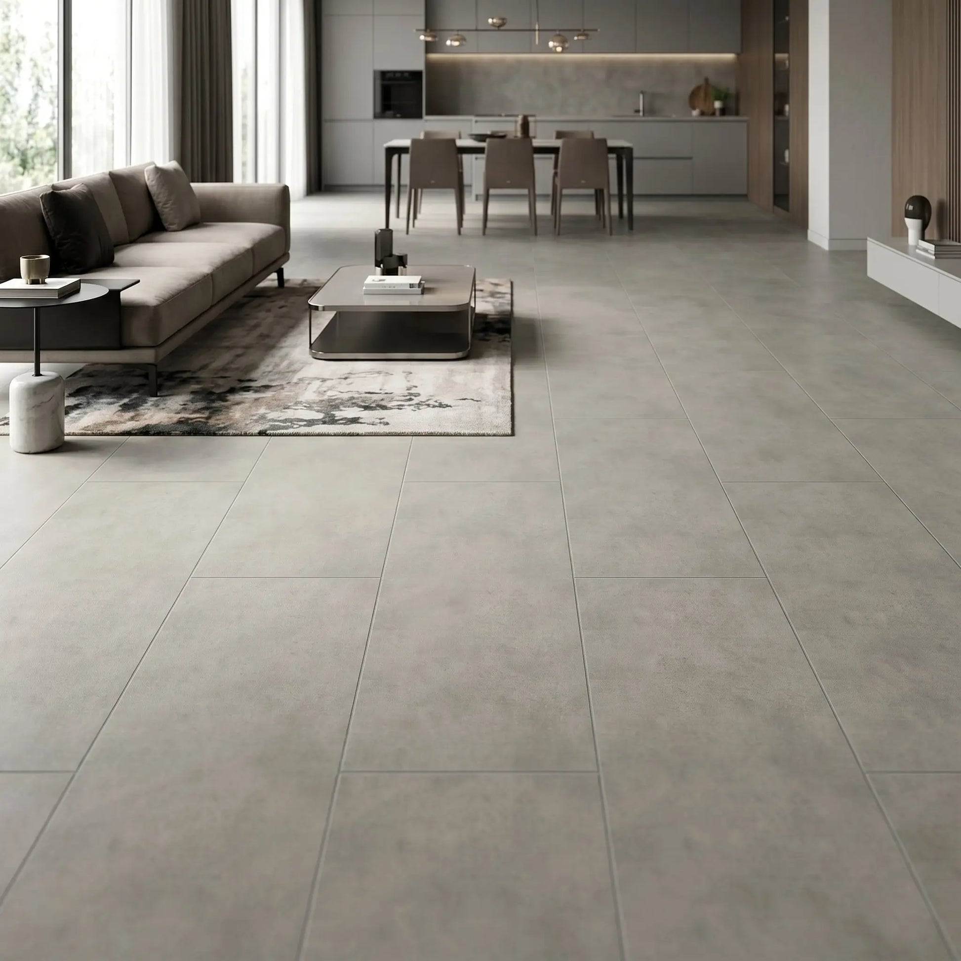 Carrelage effet béton PRIMA GREY Minéral pierre naturelle