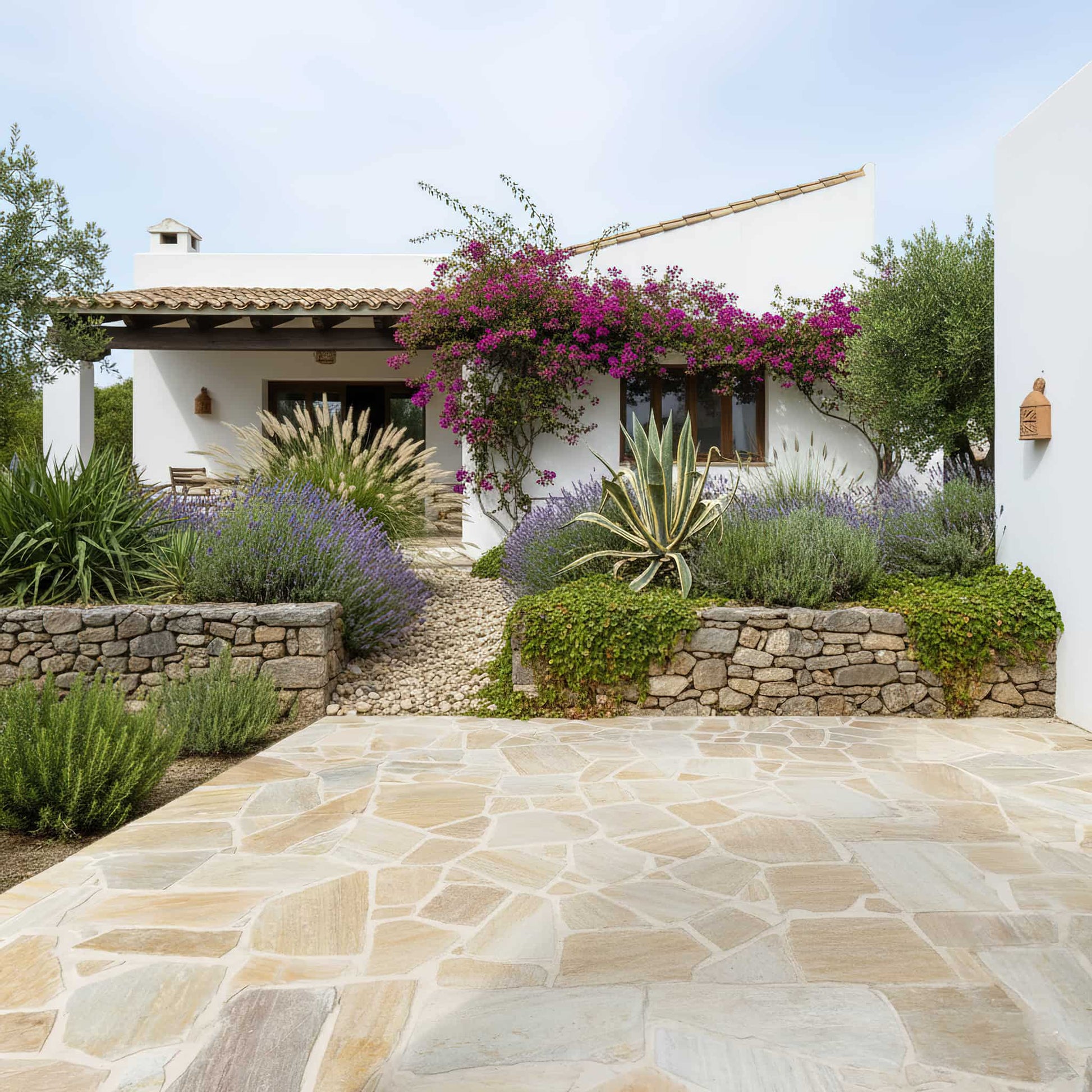 Opus Incertum en QUARTZITE NOBLE Minéral pierre naturelle