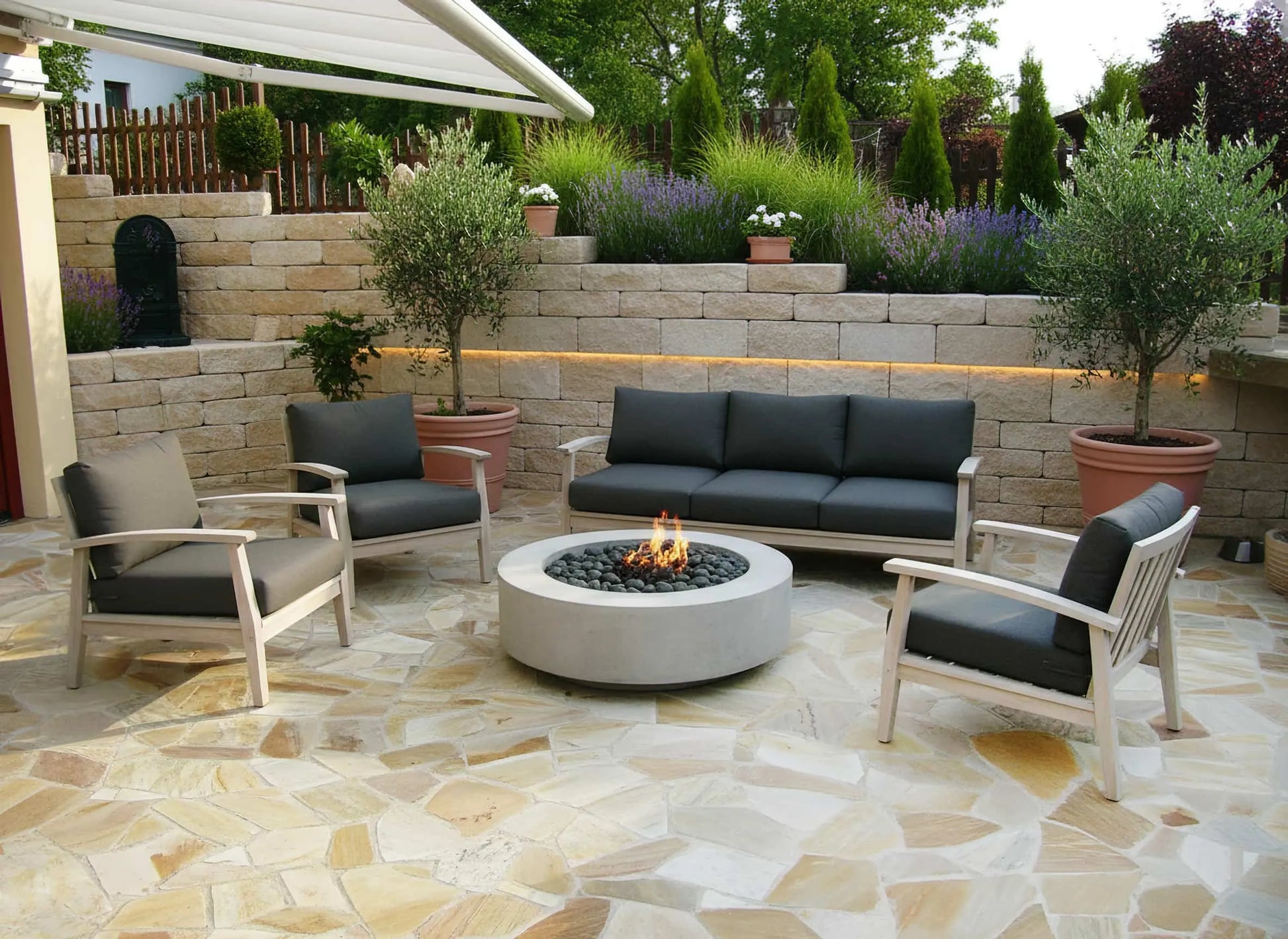 Opus Incertum en QUARTZITE NOBLE Minéral pierre naturelle