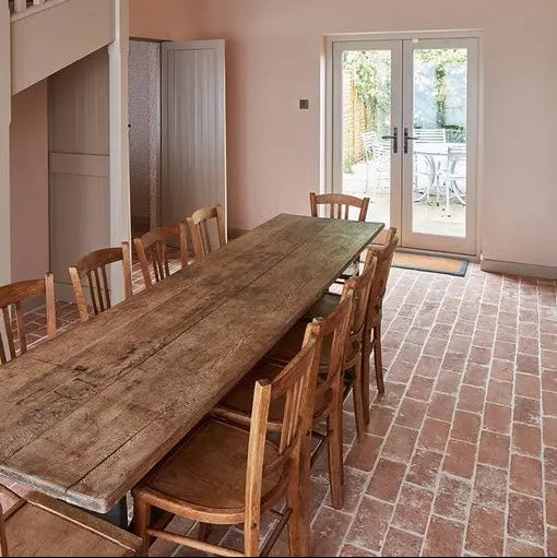 Tomette rectangulaire 30x15 cm - Terre cuite artisanale pleine masse Minéral pierre naturelle