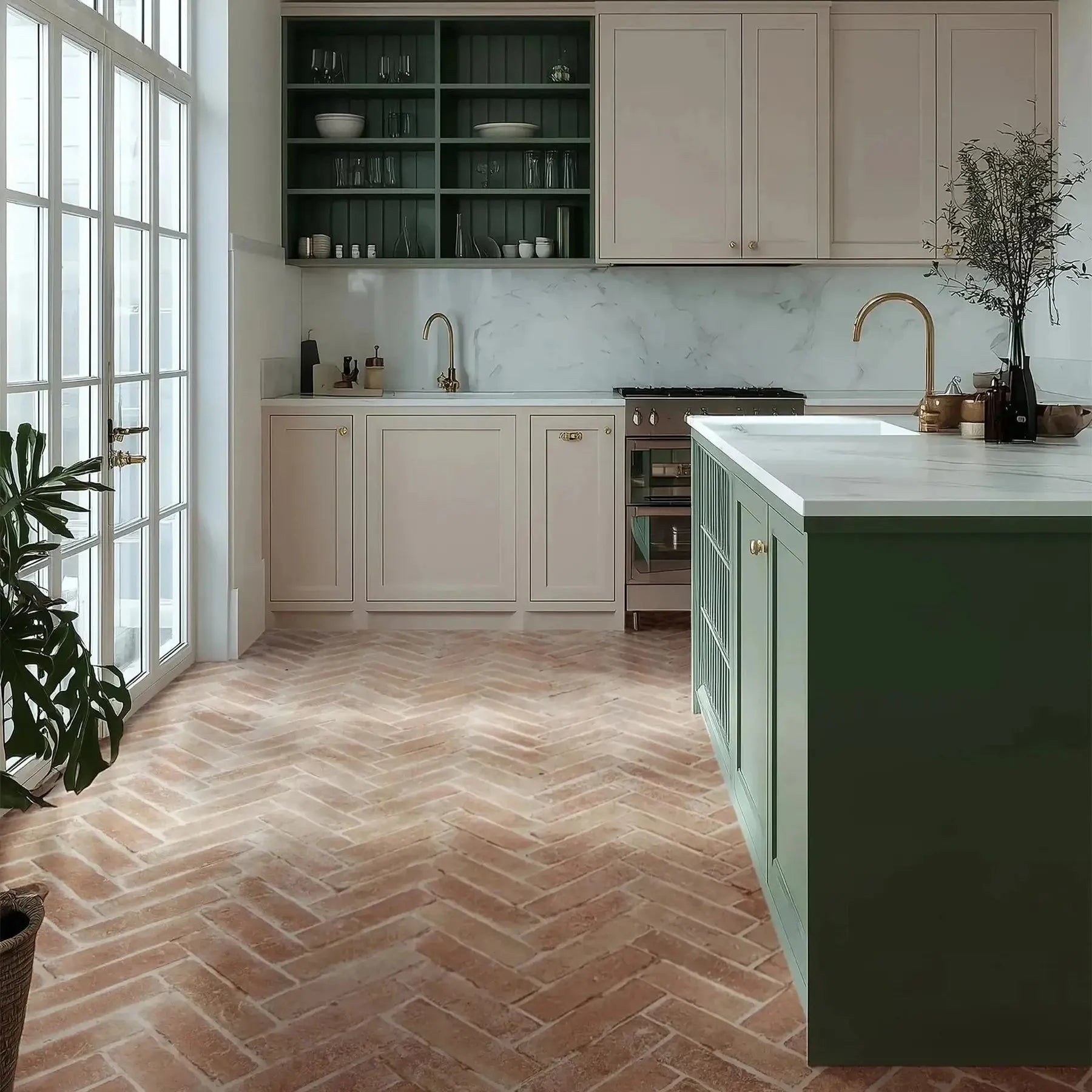 Tomette rectangulaire fine 30x8 cm - Terre cuite artisanale pleine masse Minéral pierre naturelle