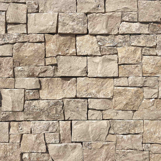 Parement ROCKLINE CALCAIRE BEIGE - Préassemblé Minéral pierre naturelle