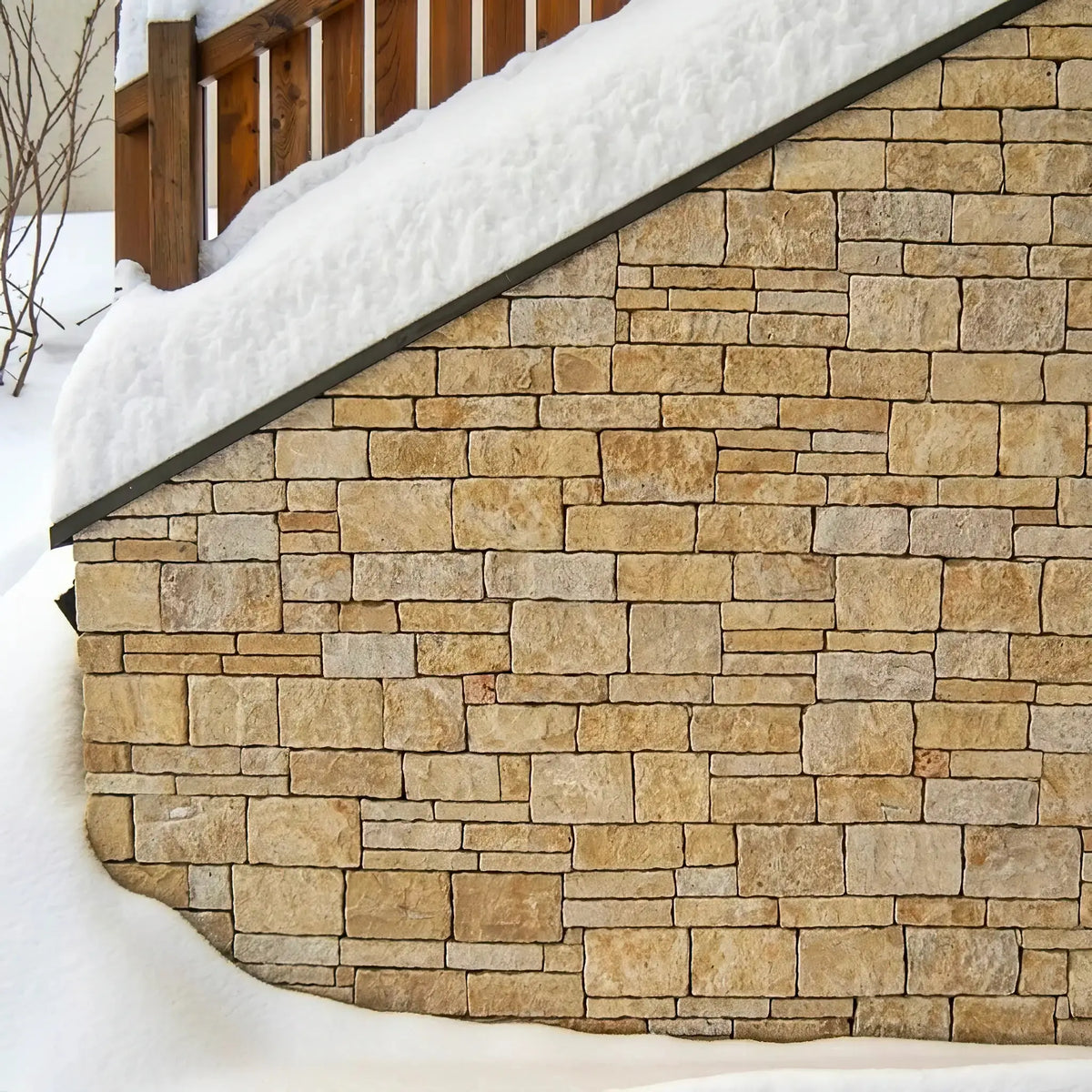 Parement ROMANE BEIGE + Angles Minéral pierre naturelle