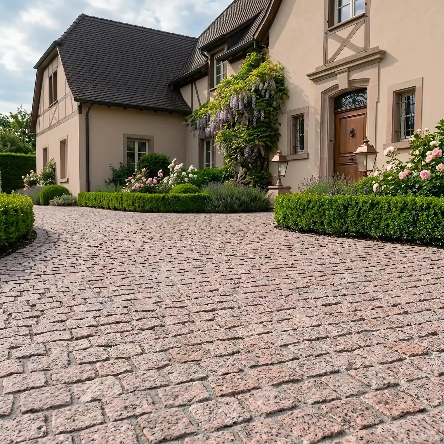 Pavé en granit ROSA DORA naturel Minéral pierre naturelle