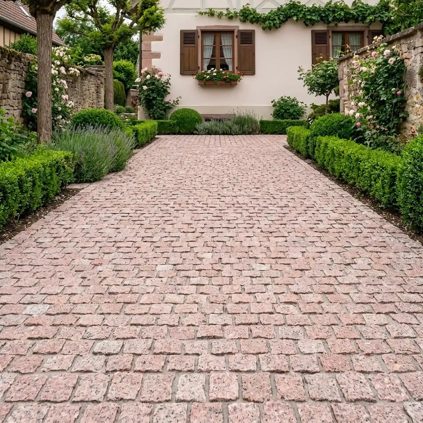 Pavé en granit ROSA DORA naturel Minéral pierre naturelle