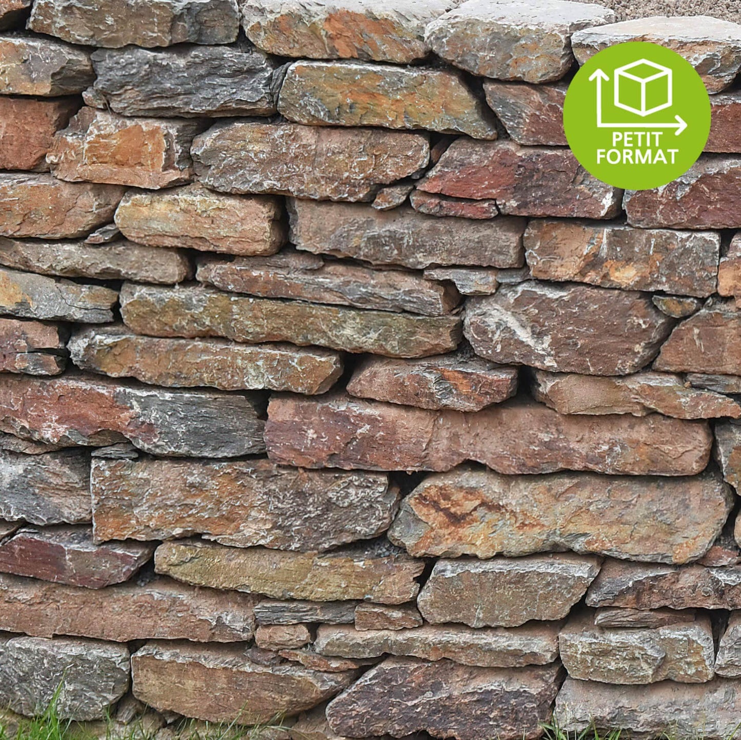 Moellon pour mur sec en SCHISTE COLORE DES ARDENNES Minéral pierre naturelle