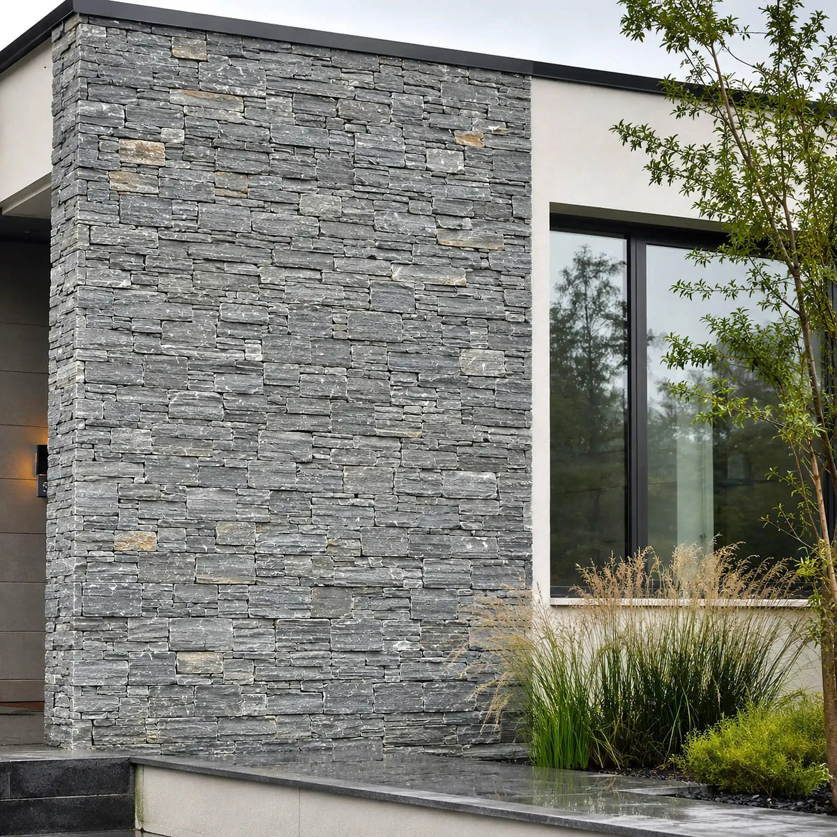 Parement QUARTZITE SLIVERT - Préassemblé + Angles Minéral pierre naturelle