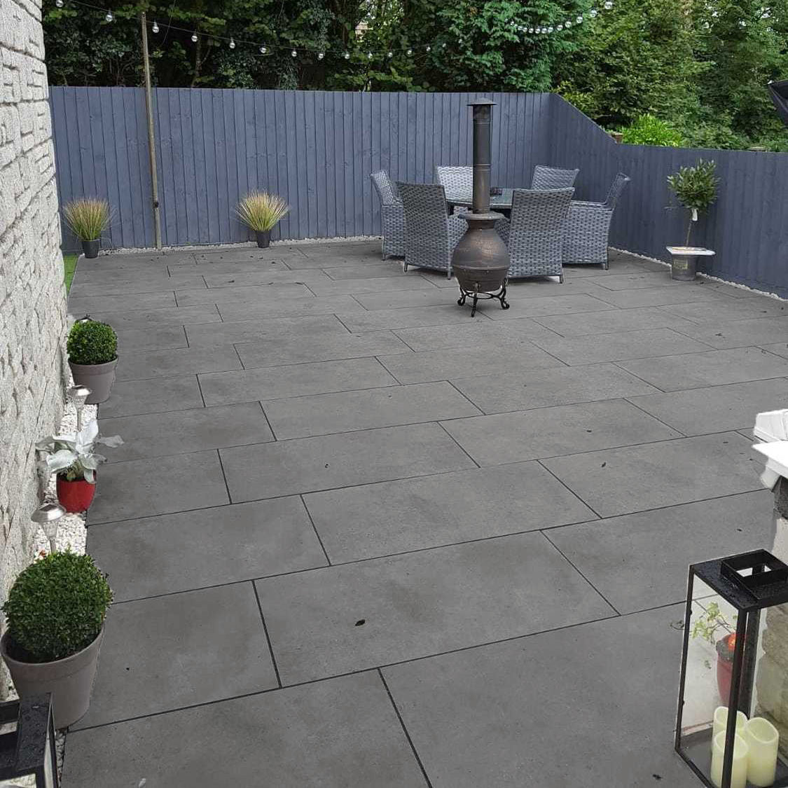 Grès cérame effet béton BETON CENDRE - 60x60x2