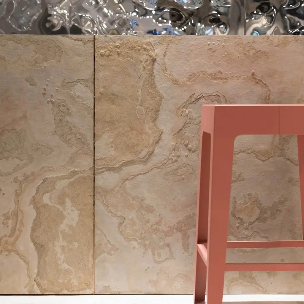 Feuille de pierre naturelle TAN DORÉ Minéral pierre naturelle