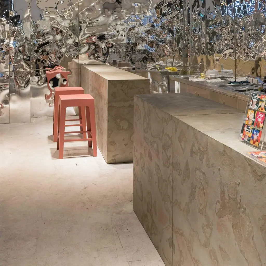 Feuille de pierre naturelle TAN DORÉ Minéral pierre naturelle