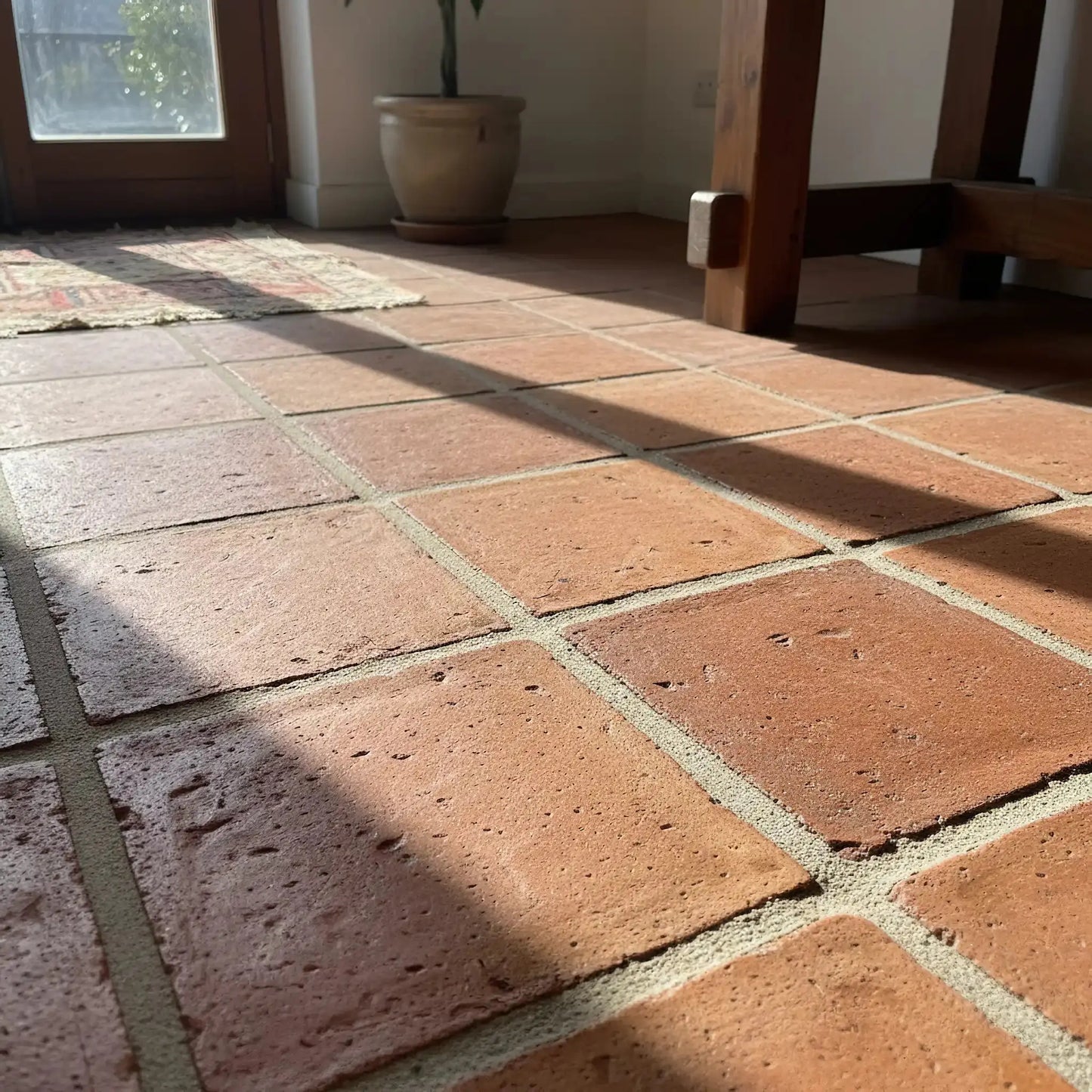 Tomette carrée en TERRE CUITE Minéral pierre naturelle