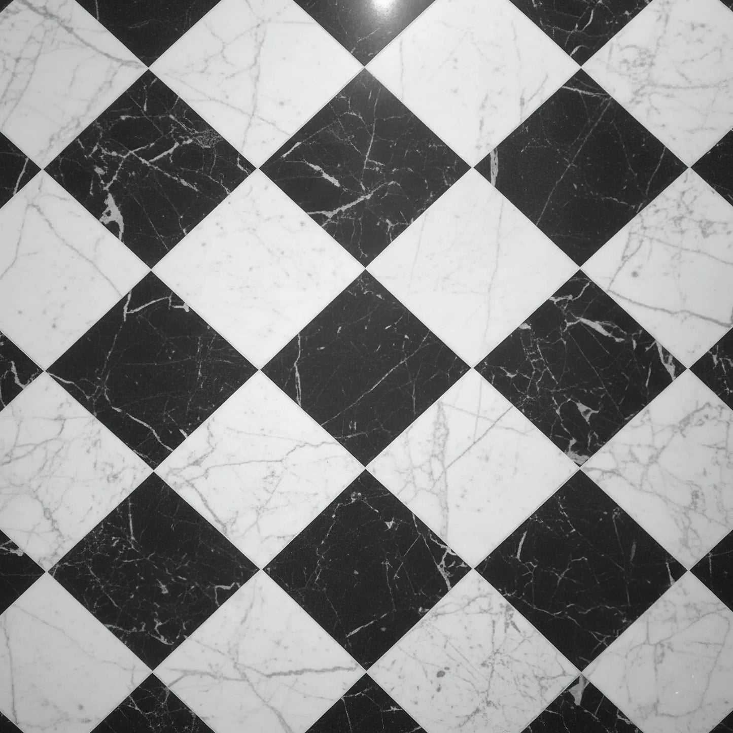 Dallage à damier MARBRE DE CARRARE et NOIR MARQUINA