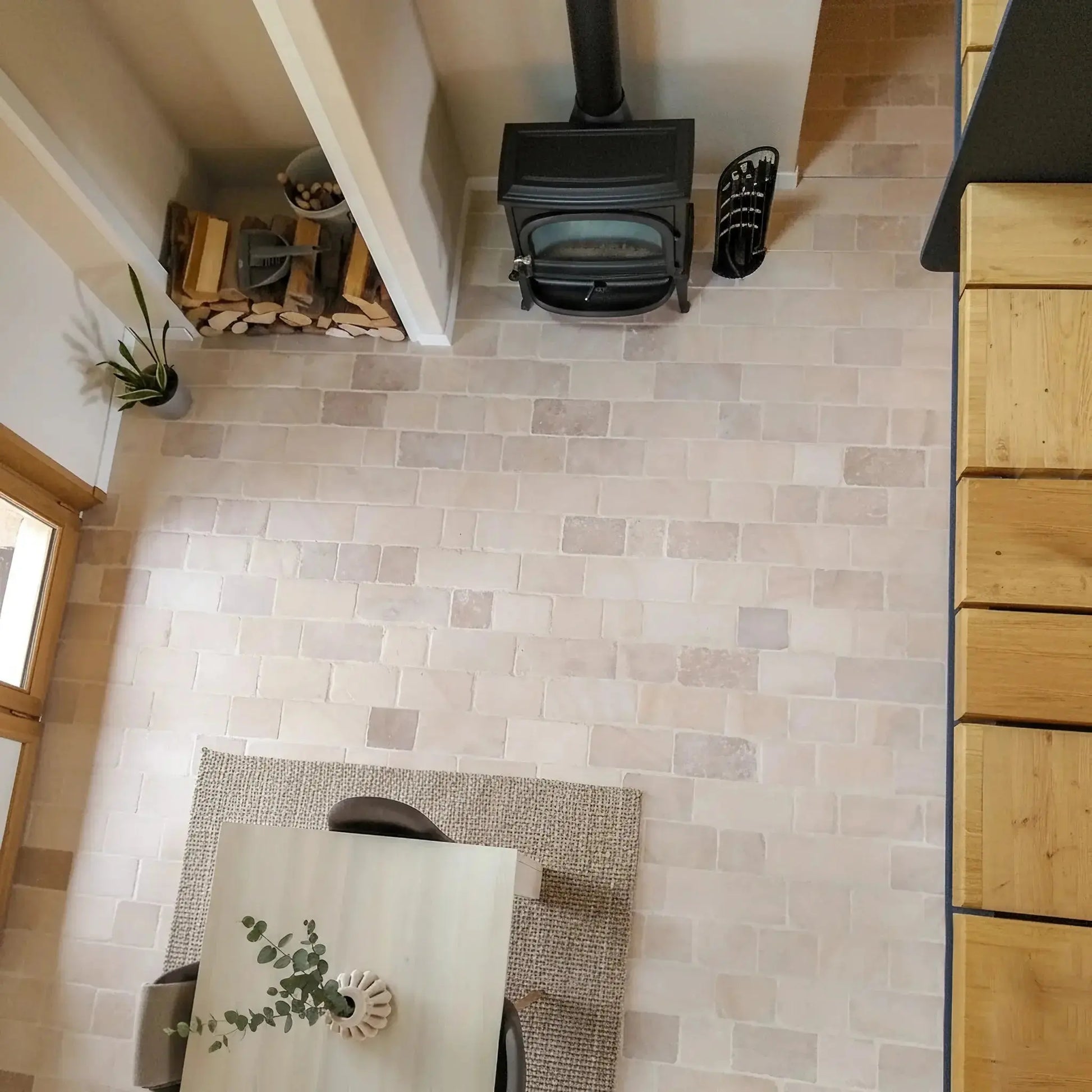 Tomette en pierre calcaire ANTICA Minéral pierre naturelle
