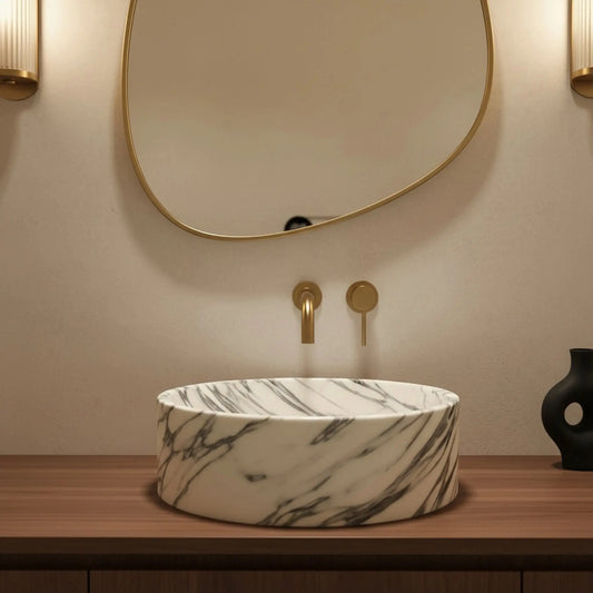 Vasque ronde en marbre ARABESCATTO