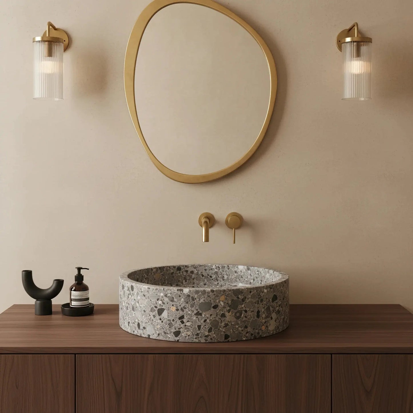 Vasque ronde en marbre BRECCIA PARMA