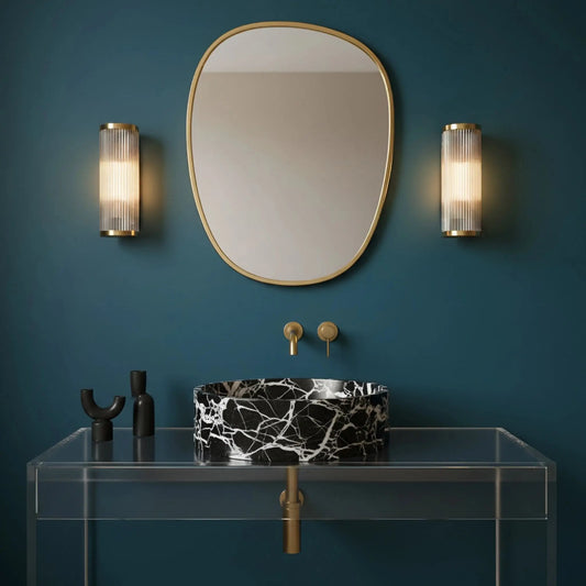 Vasque ronde en marbre GRAND ANTIQUE D'AUBERT Minéral pierre naturelle