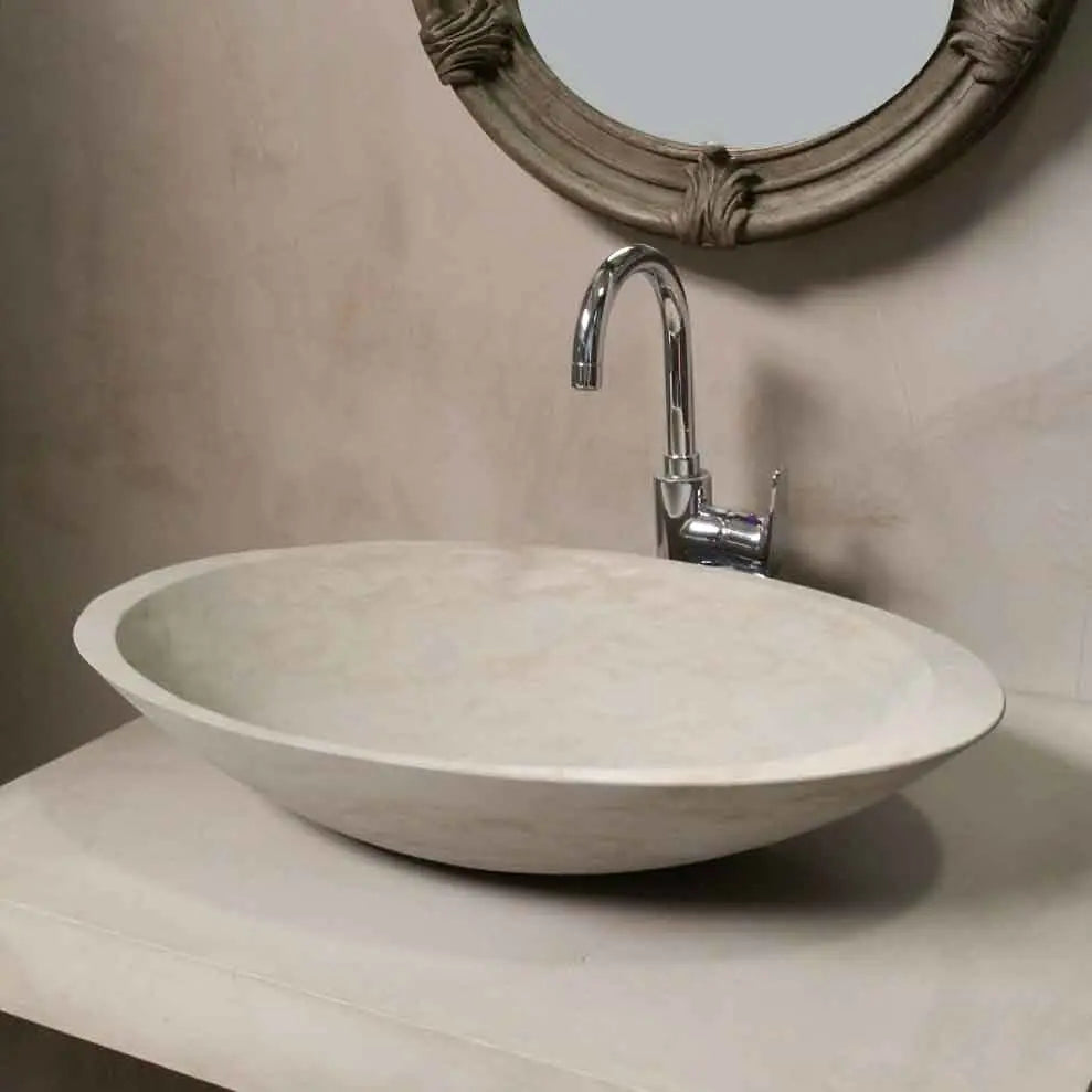 Calcaire BALKAN CREAM sablé brossé - Minéral Pierre Naturelle